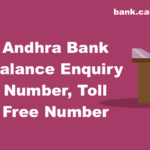 Andhra Bank Balance Enquiry Number