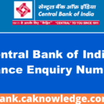 Central Bank of India Balance Enquiry