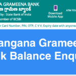 Telangana Grameena Bank Balance Enquiry