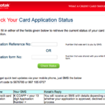 Kotak Bank Credit Card Status
